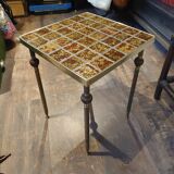 70s table with tiled top
