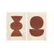 Duo of abstract paintings on paper signed Eawy.