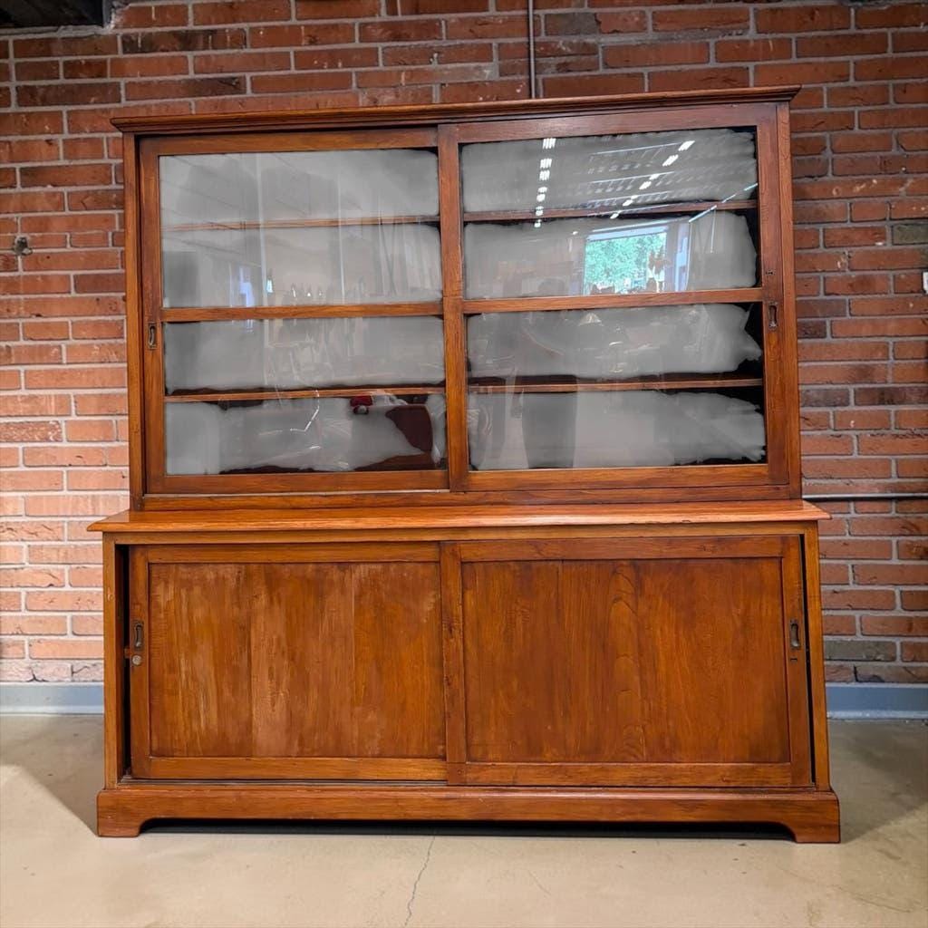 XL vintage display cabinet / bookshelf / apothecary cabinet