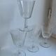 Set of 4 crystal wine glasses 60s
