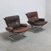 Pair of lounge chairs by Harald Relling for Westnofa, 1970s
