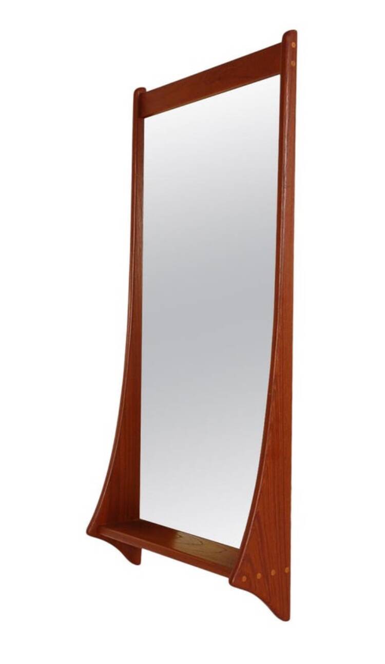 Teak mirror by Pedersen and Hansen