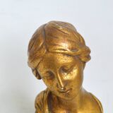 Gilded plaster bust
