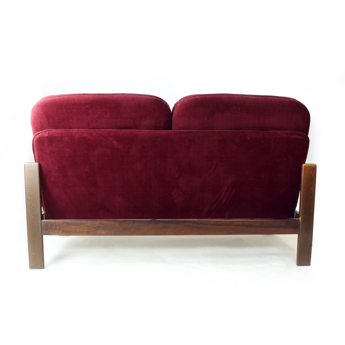 Canapé 2 places en velours de Hikor Pisek, Tchécoslovaquie, années 1980