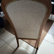 Voltaire armchair in boucle fabric