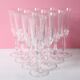 Ensemble de 10 flûtes à champagne vintage en cristal, verre à pied italien transparent.
