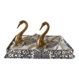 Salt and pepper shakers, 1960s swans