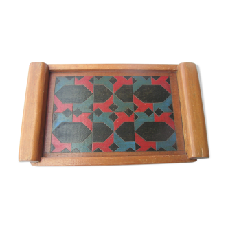 Art deco wooden tray