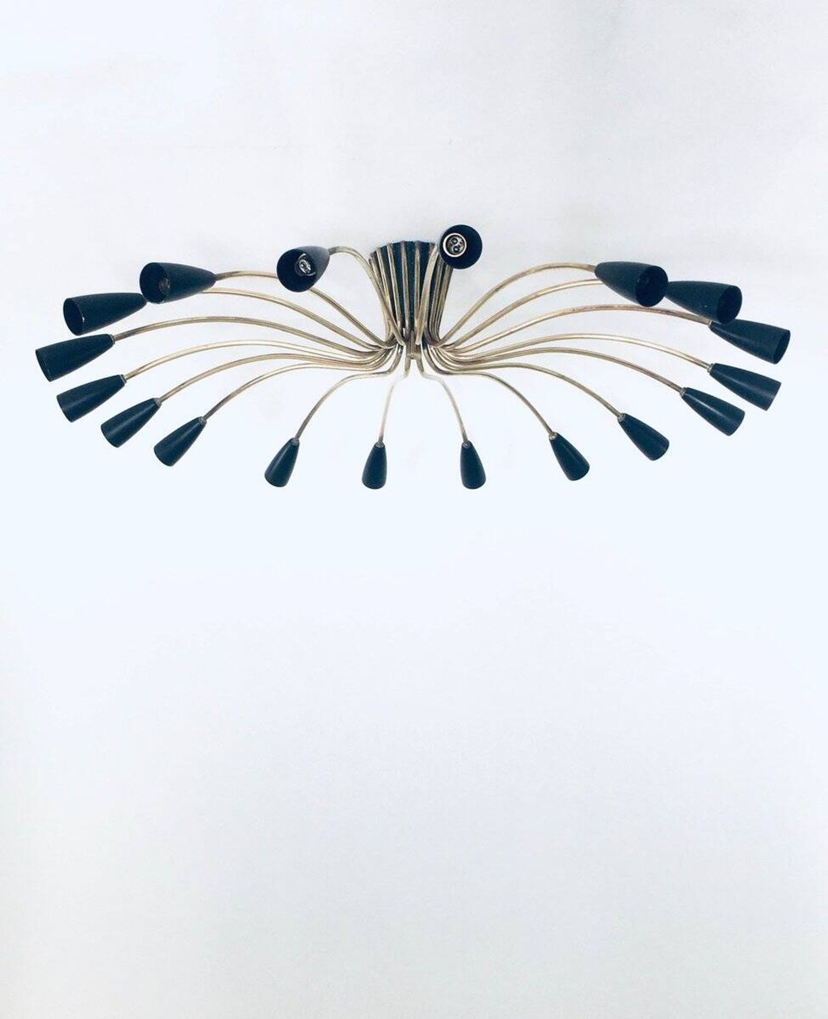 Sputnik 18-Arm Ceiling Lamp from Kaiser Leuchten, Germany, 1950s