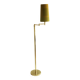 Vintage ikea brass swing arm floor lamp with pastel green fabric shade