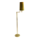 Vintage ikea brass swing arm floor lamp with pastel green fabric shade