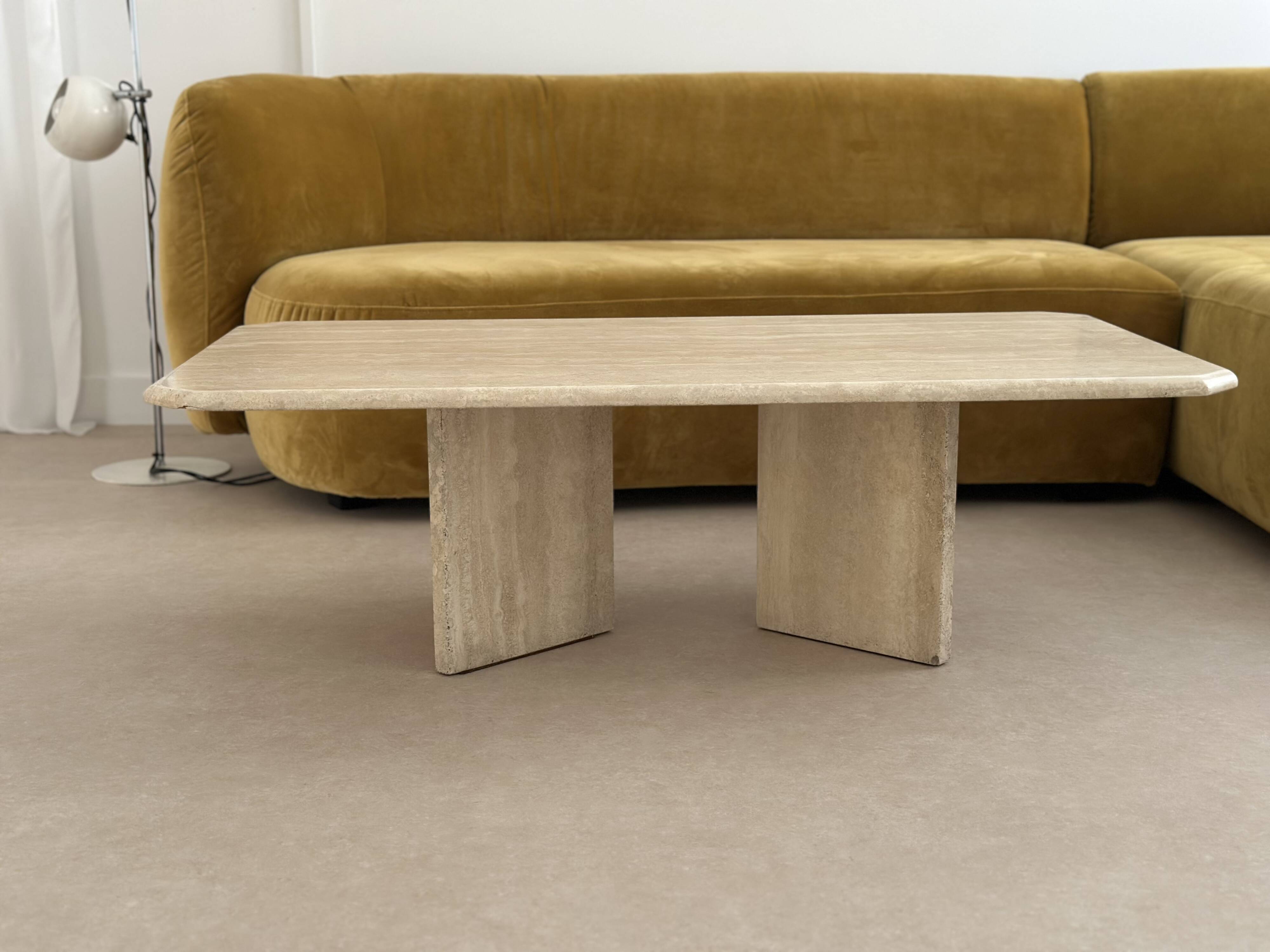 Italian travertine coffee table