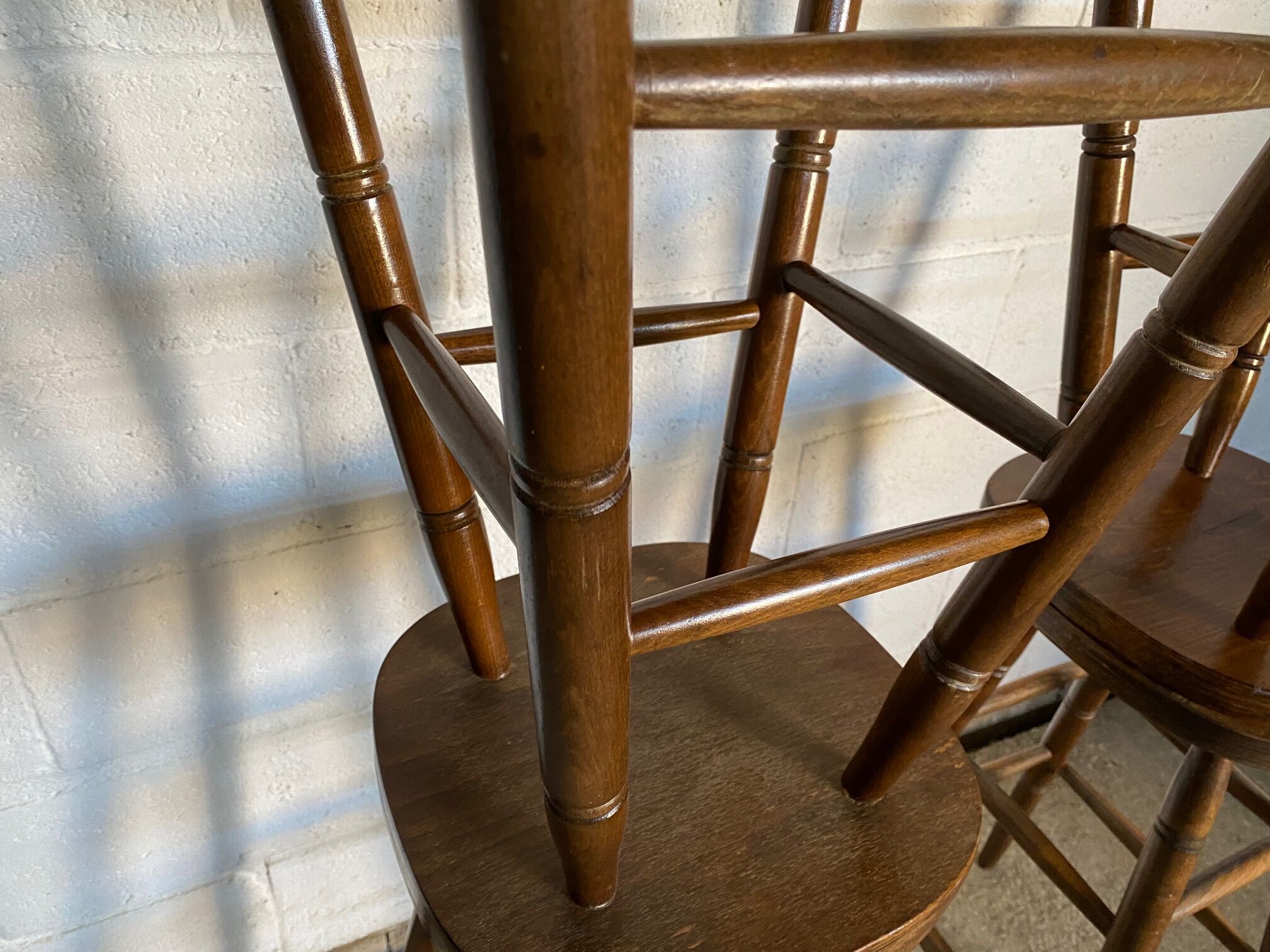 Set of 4 1950s bar top stools