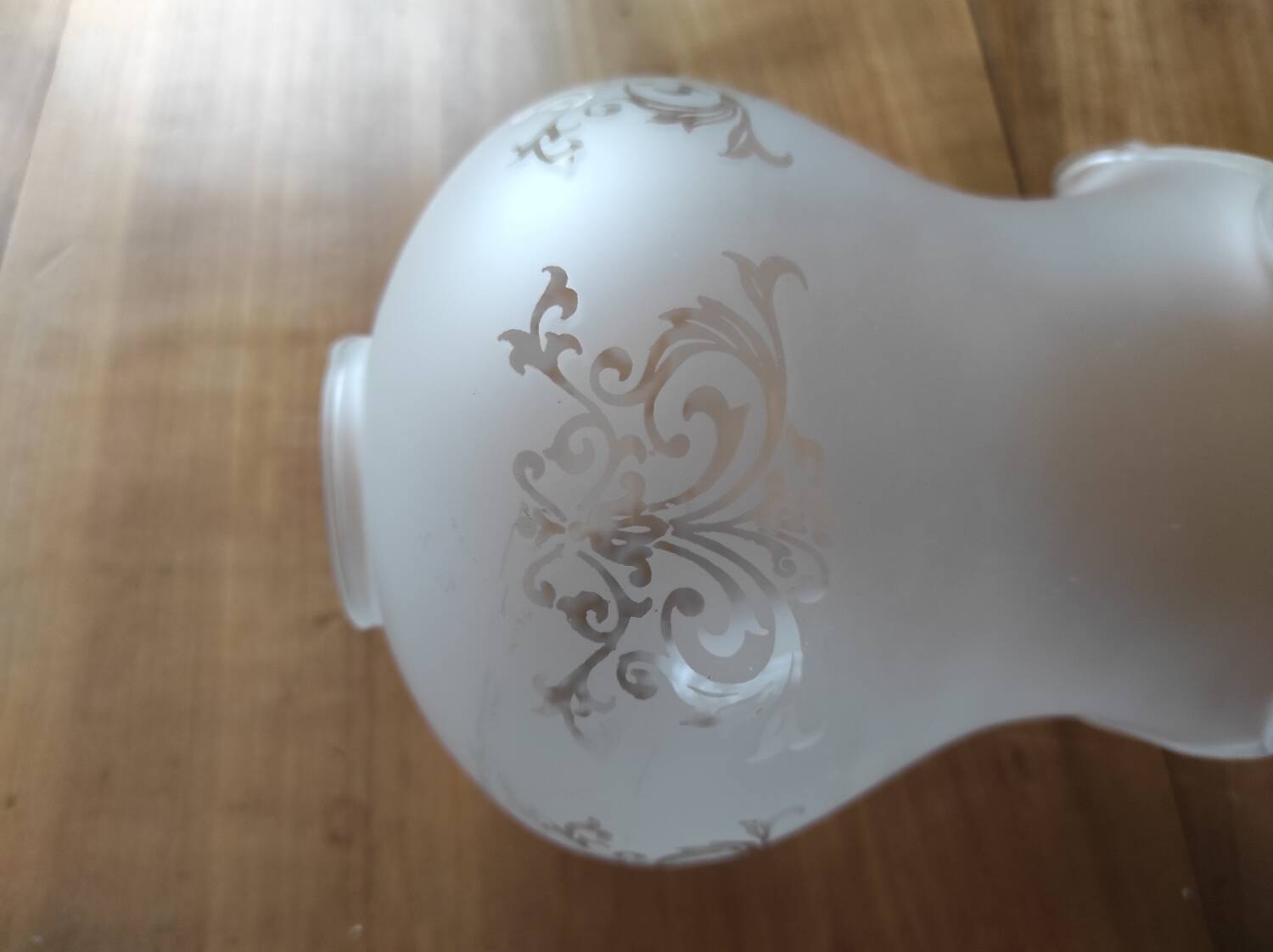 'Tulip' lampshade for lighting, transparent decoration on frosted glass.