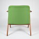 Fauteuil bunny, restauré, tissu vert, années 1960