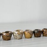 24 flambéed ceramic snail cups
