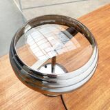 Art Deco table lamp in chrome and glass