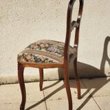 2 Chaises anciennes style Louis XV en noyer