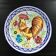 Plat décor coq