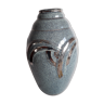 Vase ovoïde céramique émaillée platine art déco