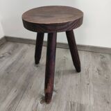Tripod wood stool / vintage plant door