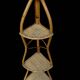 Rattan corner shelf from the 60s Italy