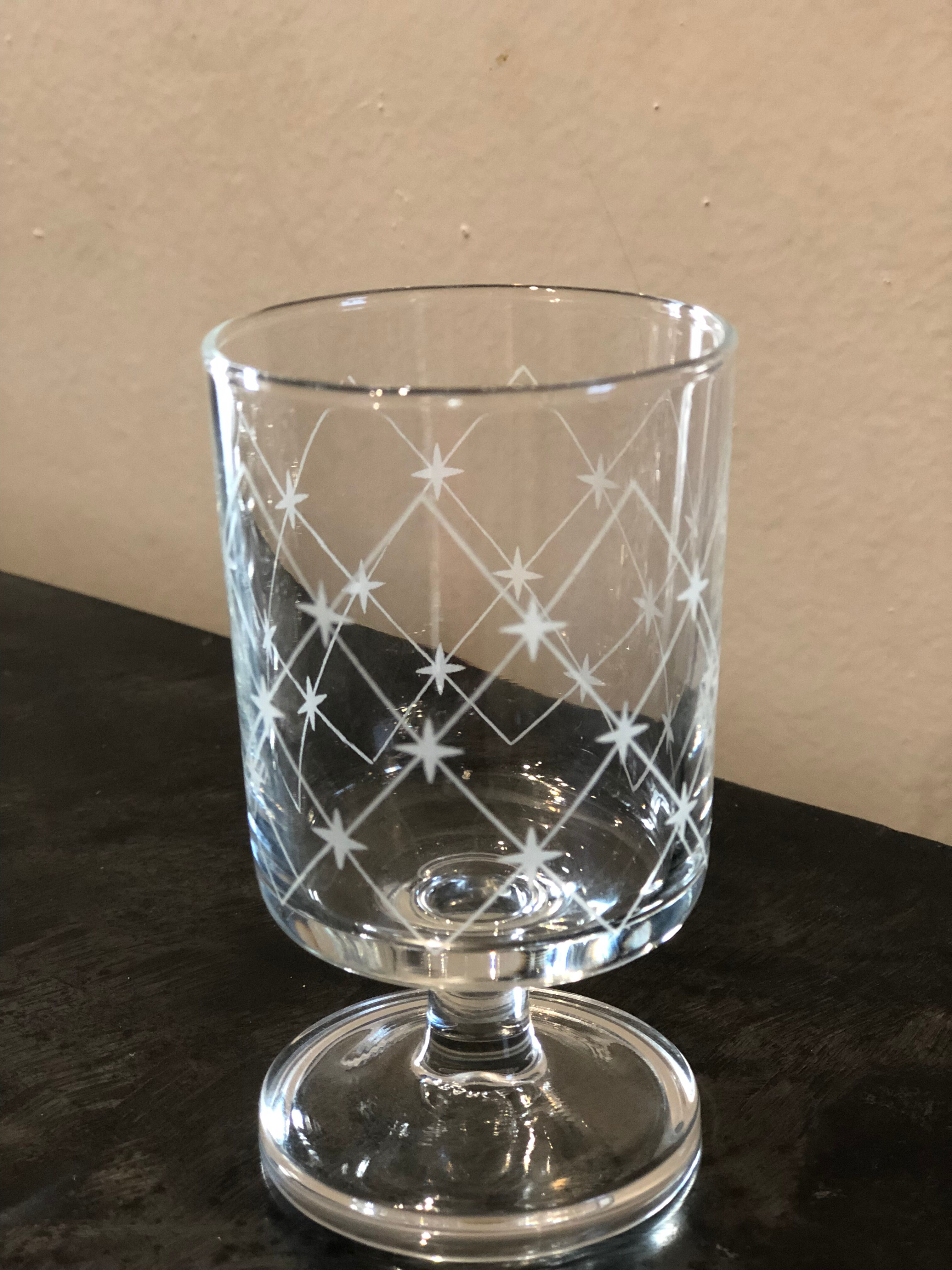 Lot 10 glasses decorated Luminarc model Sweden or Cavalier