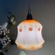 Vintage tulip ride in white opaline cherry patterns