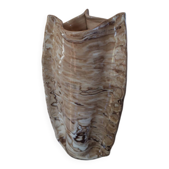 Marbled ceramic vase