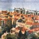Lithograph Monaco the Palace signed Jean-Marie Simon 20th century