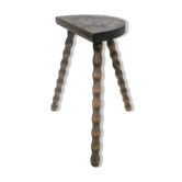 Wooden stool turned sitting half-moon