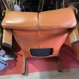 Percival lafer mp-211 sofa set with two armchairs and an ottoman in leather.