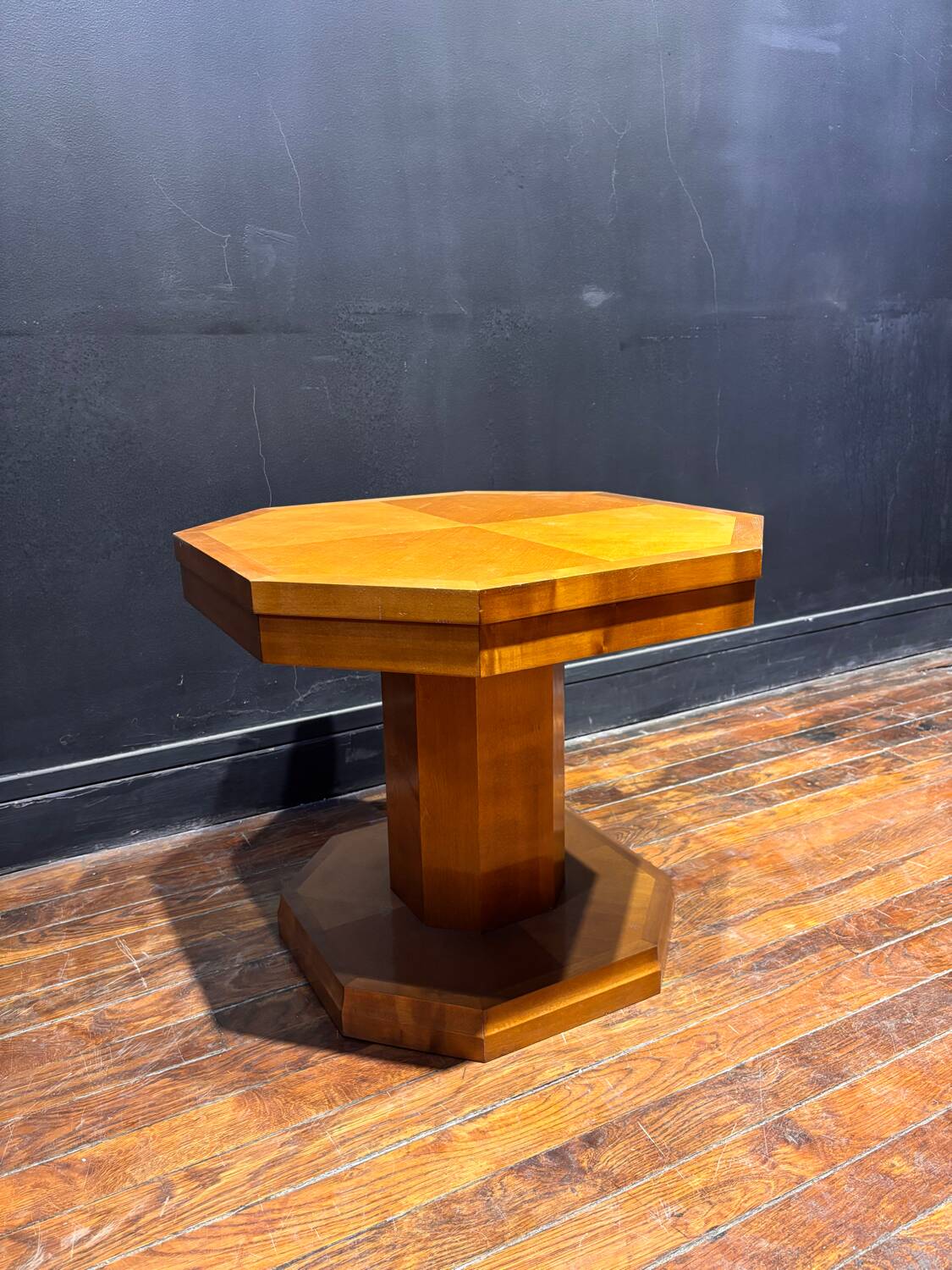 Designer side table – Hugues Chevalier – Solid wood and elegance