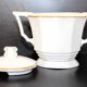 Art Deco ensemble of Czech coffee pot and sugar bowl.