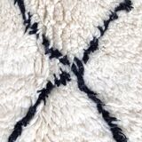 Tapis berbère Beni Ouarain à losanges noirs 306x199cm