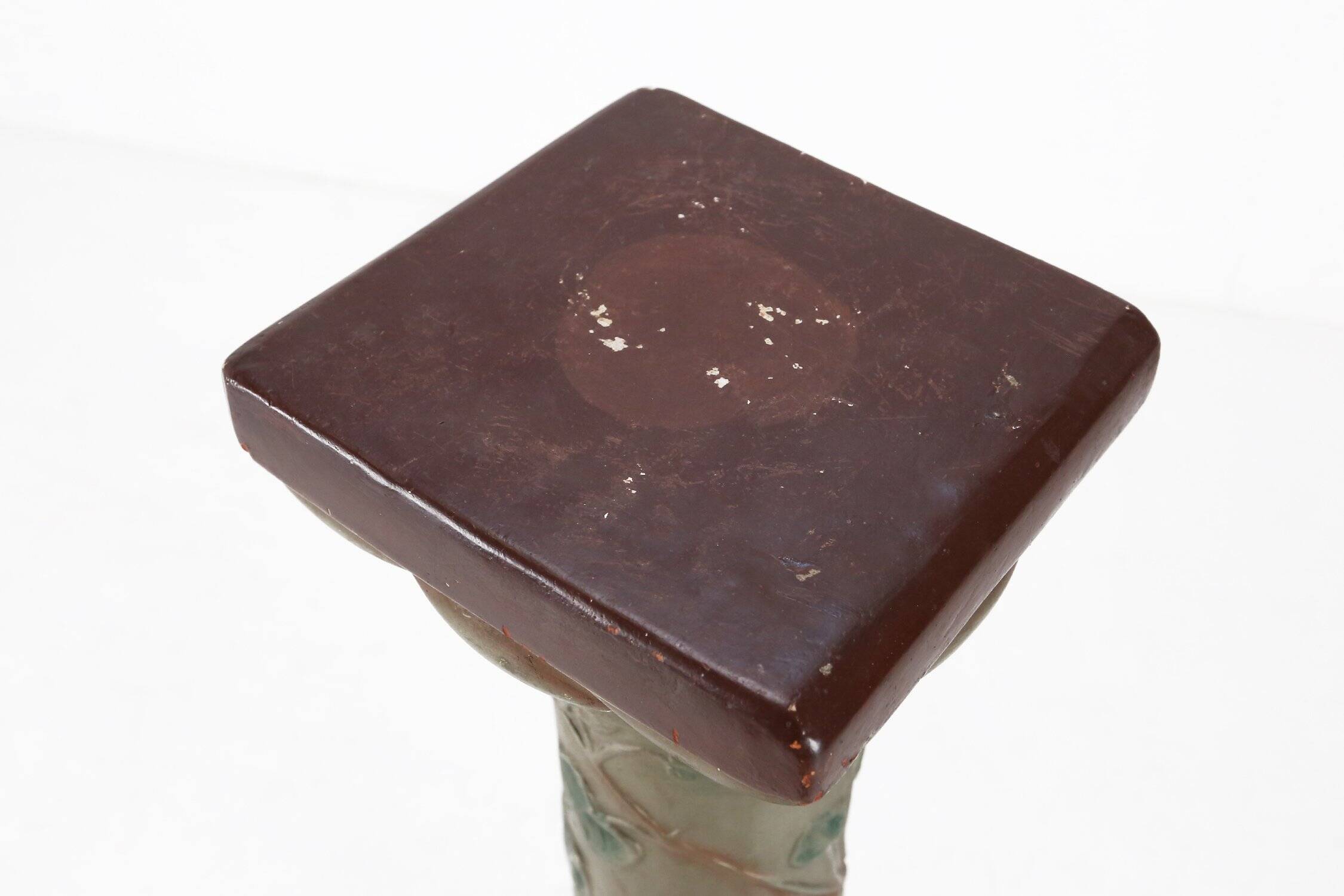 Art Nouveau console or pied de stall in glazed plaster, 1920s