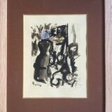 Illustration of Boule de Suif, gouache and ink by André DIGNEMONT.