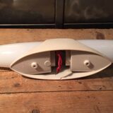 Shell wall lamp in white opaline BO Niko Belgium 1960s