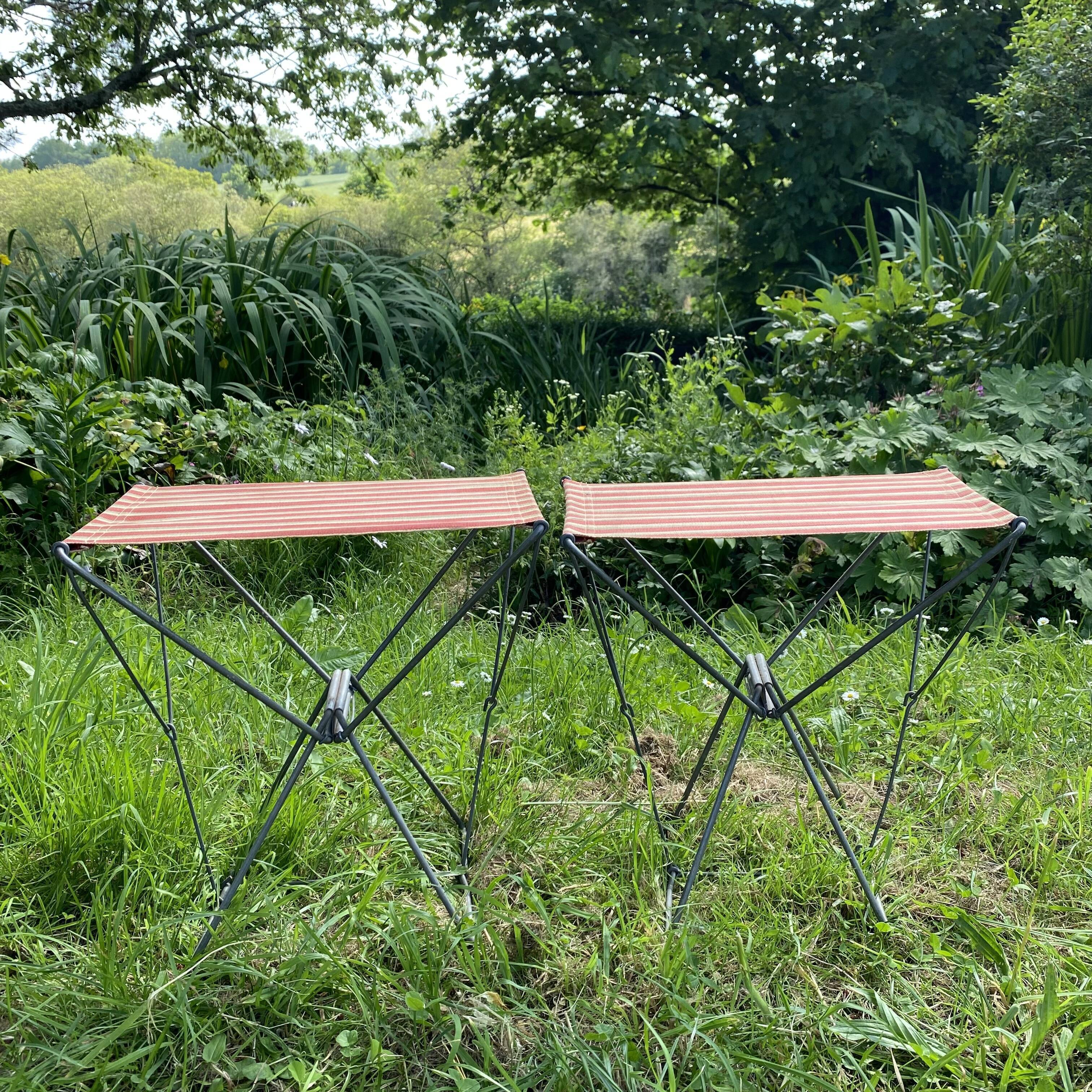 Foldable camping stools 60s