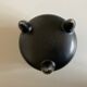 Grandjean Jourdan vase in mid century Vallauris tripod glazed clay