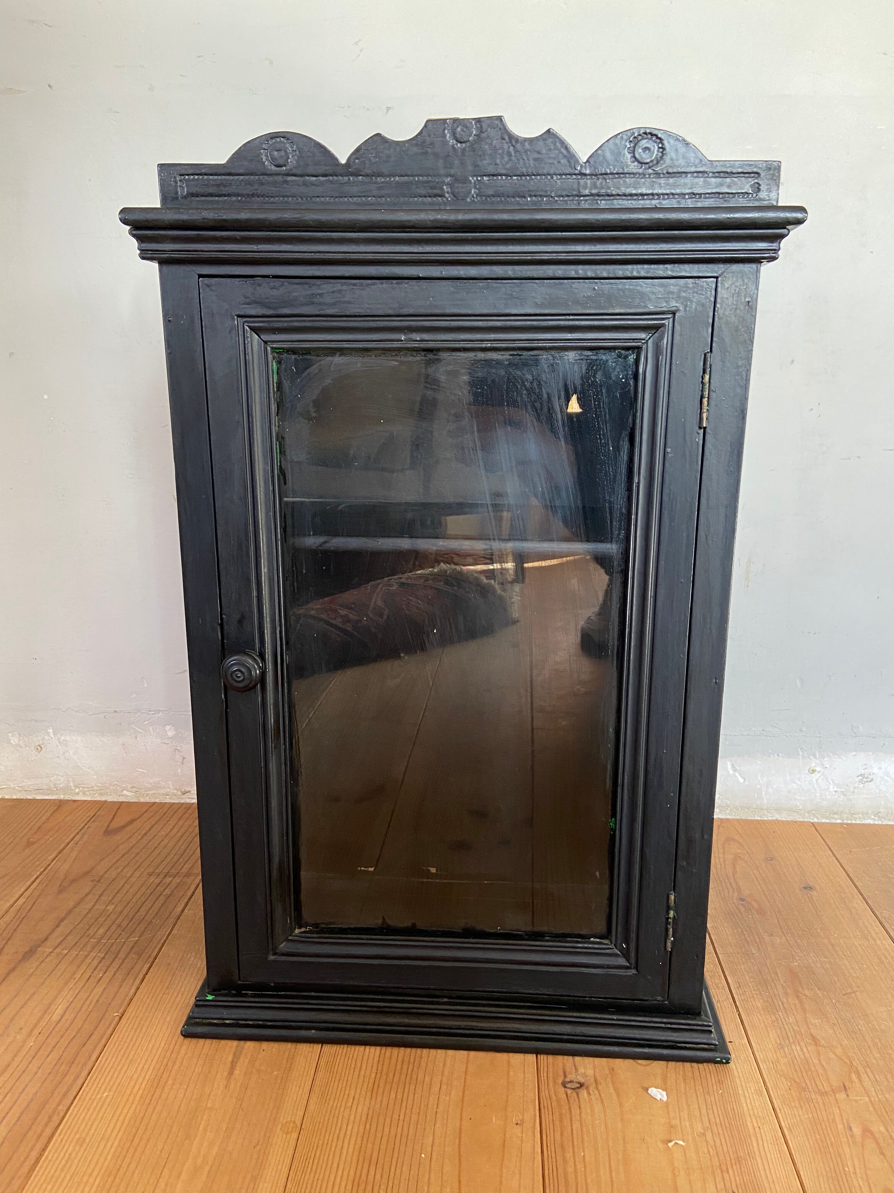 Black antique medicine cabinet