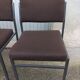 Set of 4 vintage chairs brown fabric