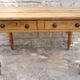 Table en bois 2 tiroirs