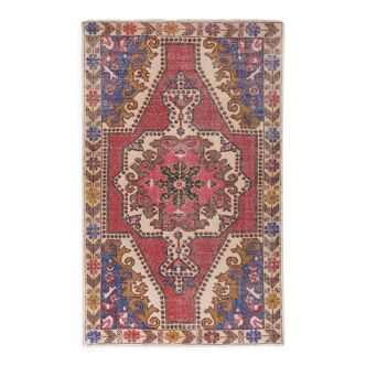 Vintage Turkish rug from Oushak, hand-woven 143x216 cm
