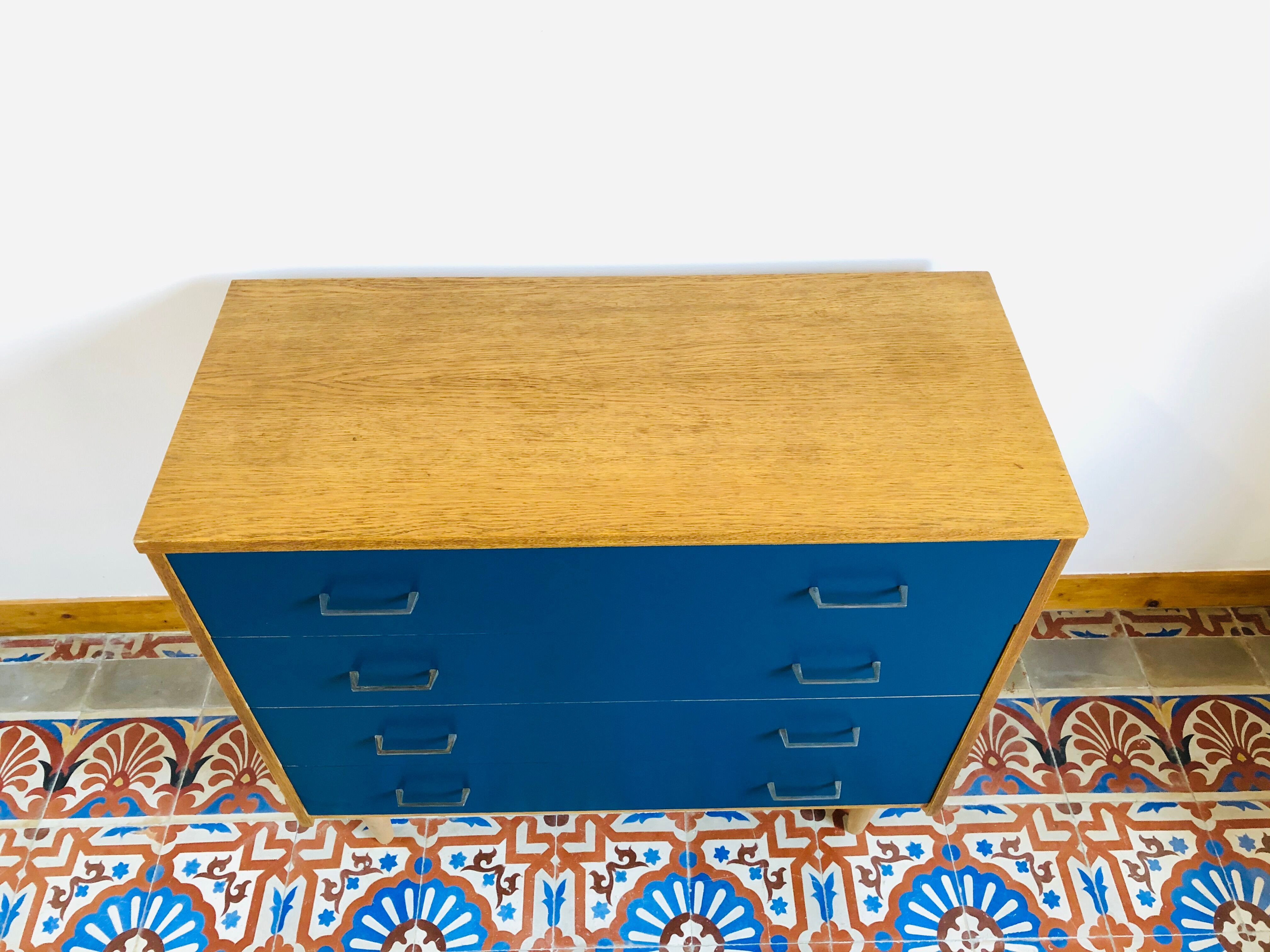 Vintage oak chest of drawers, 1960