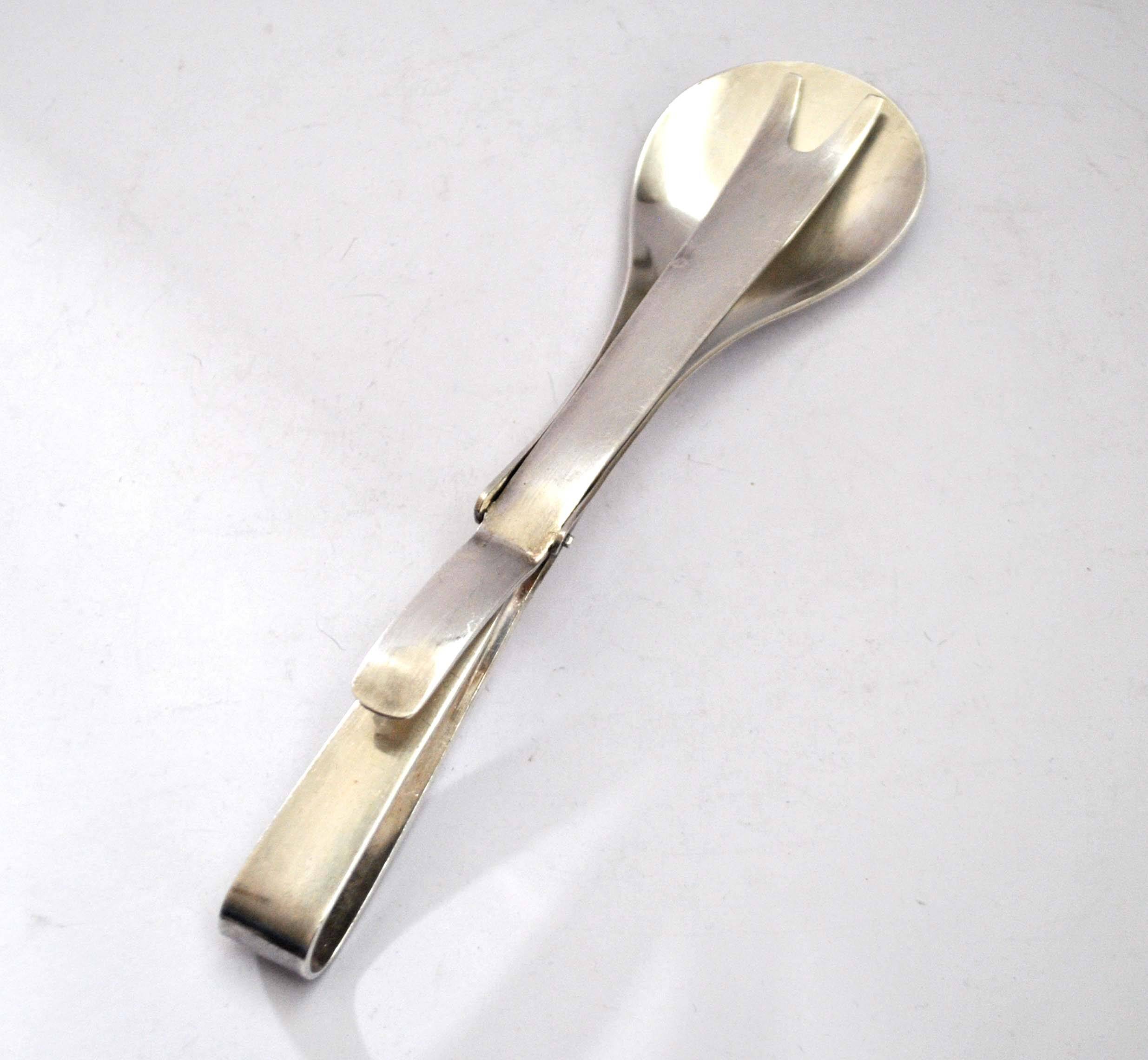 Vintage silver-plated serving tongs GULDEN - Hospitality goldsmithing