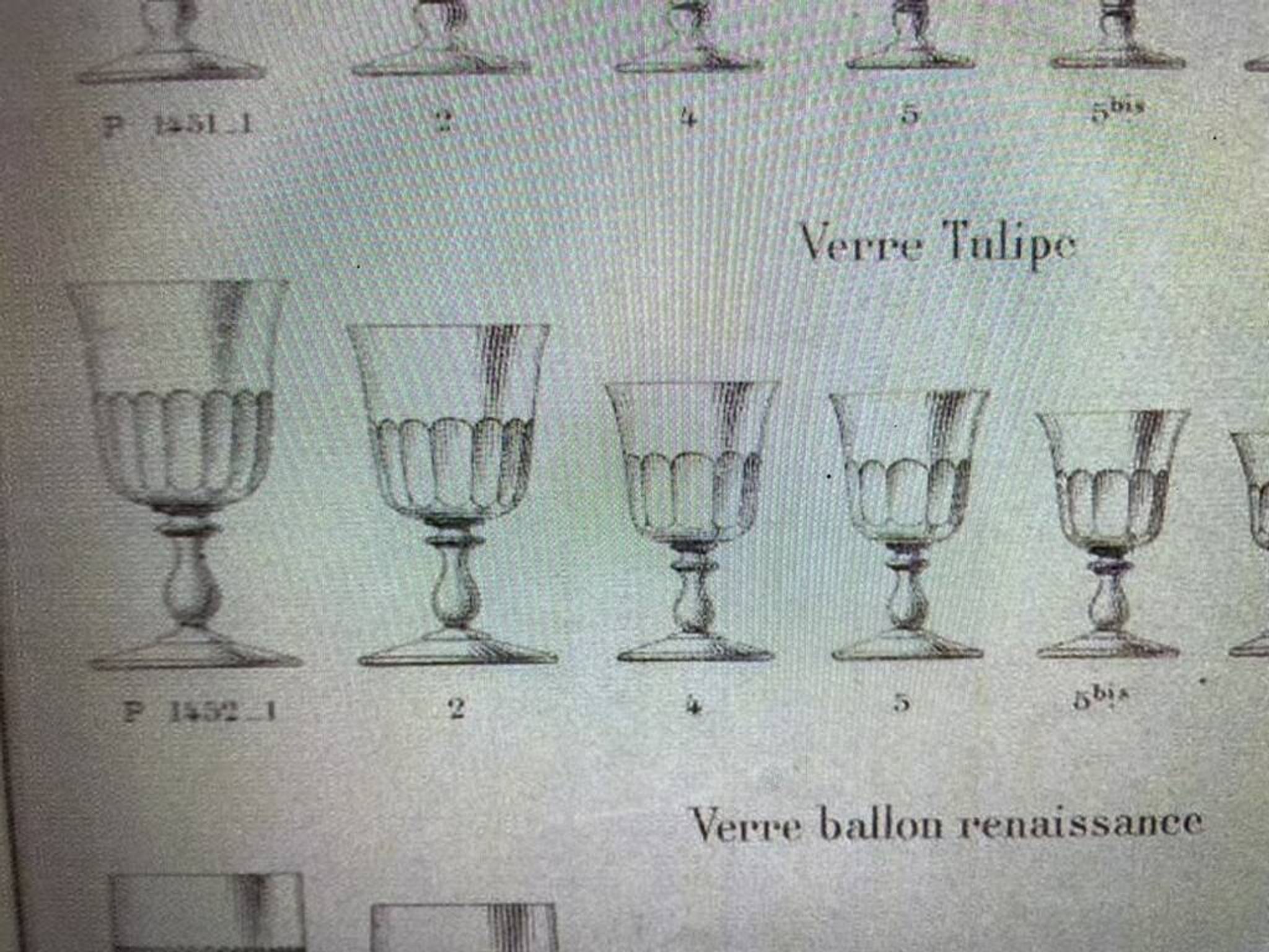 4 verres à eau XIXème – Établissements Legras