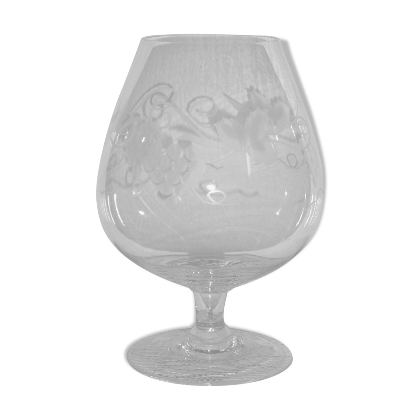 Engraved crystal grape rinsing glass Alsace