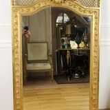 Antique fireplace mirror Napoleon III gilt wood nineteenth 98x146cm