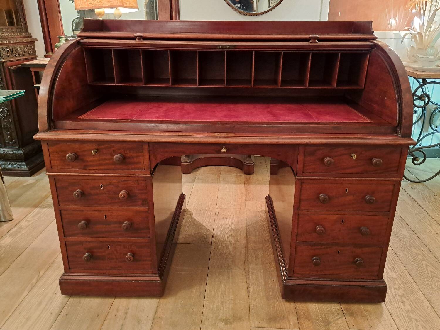 Cylinder desk stamped Holland & Sons